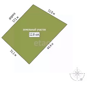 Продается участок, 12,75 сот.