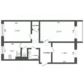 Продается 3-комн. квартира, 65,5 м²