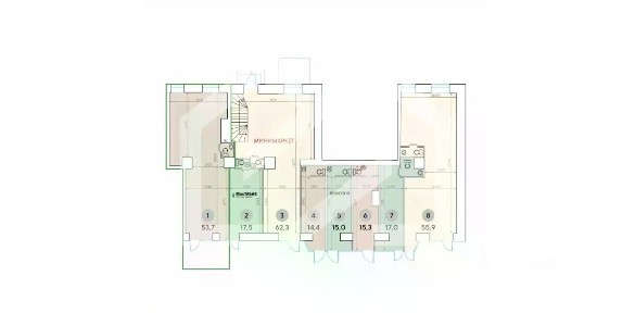 Сдается торговая площадь, 53,7 м²