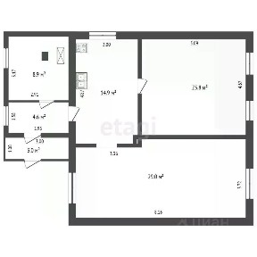 Продается 1-этажный дом, 81,2 м²