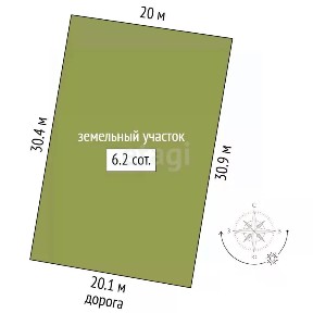 Продается участок, 6,17 сот.