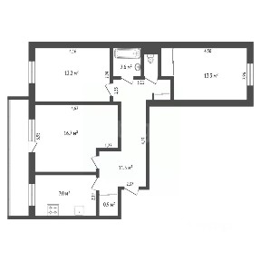 Продается 3-комн. квартира, 66,4 м²