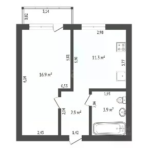 Продается 1-комн. квартира, 35 м²