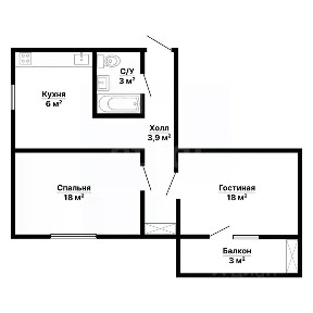 Продается 2-комн. квартира, 48,9 м²