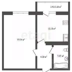 Продается 1-комн. квартира, 37,8 м²