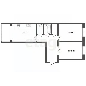 Продается 2-комн. квартира, 51,6 м²