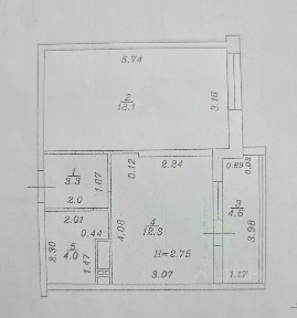 Продается 1-комн. квартира, 42,3 м²