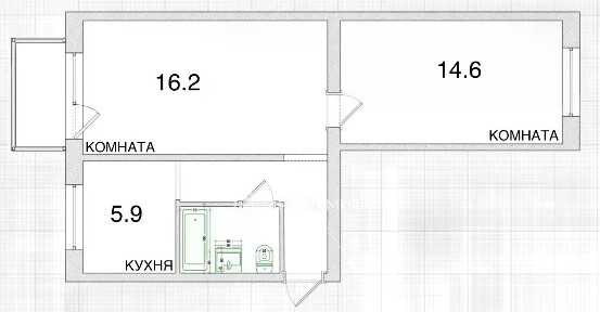 Продается 2-комн. квартира, 44,3 м²
