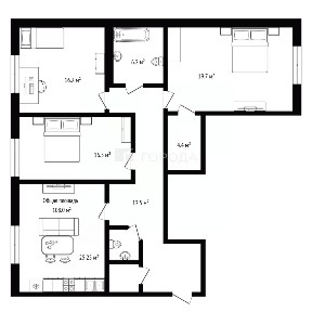 Продается 3-комн. квартира, 108 м²