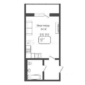 Продается студия, 20,1 м²