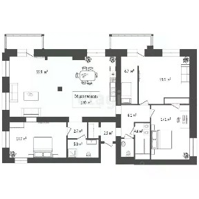 Продается 4-комн. квартира, 140 м²