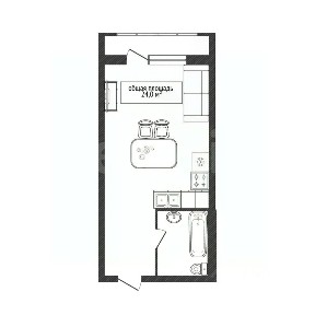 Продается студия, 23,4 м²