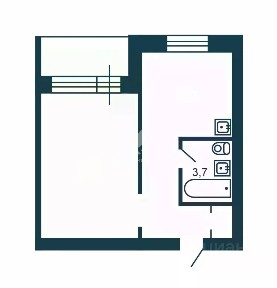 Продается 1-комн. квартира, 35,3 м²