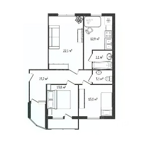 Продается 3-комн. квартира, 90,9 м²