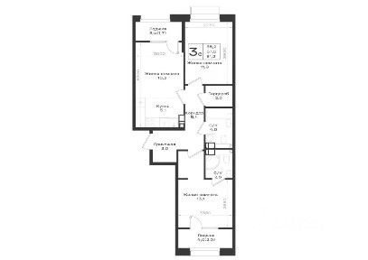 Продается 2-комн. квартира, 61,2 м²