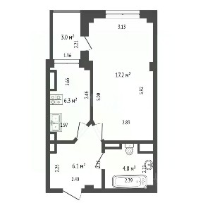 Продается 1-комн. квартира, 38 м²
