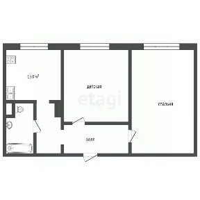 Продается 2-комн. квартира, 43,3 м²