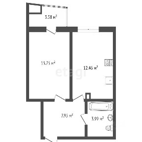 Продается 1-комн. квартира, 39,3 м²