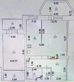 Продается 2-комн. квартира, 73,6 м²