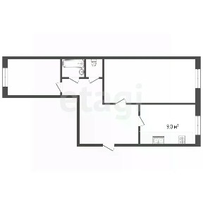 Продается 2-комн. квартира, 52,7 м²