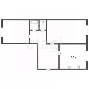 Продается 2-комн. квартира, 52,8 м²