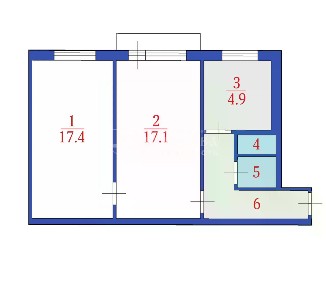 Продается 2-комн. квартира, 45 м²