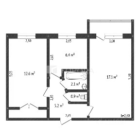 Продается 2-комн. квартира, 44,7 м²