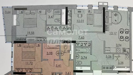 Продается 3-комн. квартира, 75,5 м²