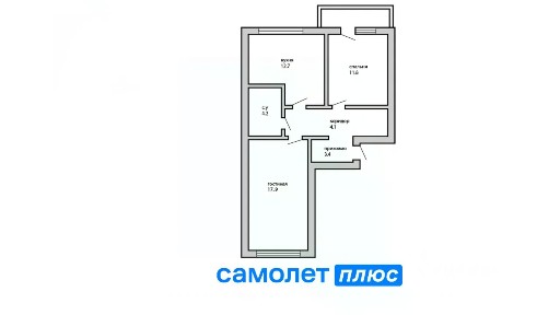 Продается 3-комн. квартира, 56,9 м²
