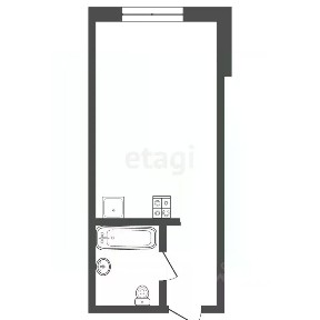 Продается студия, 16,9 м²