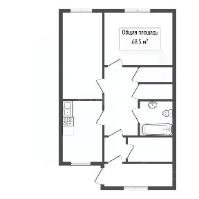 Продается 2-комн. квартира, 68,5 м²