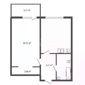 Продается 1-комн. квартира, 38,6 м²