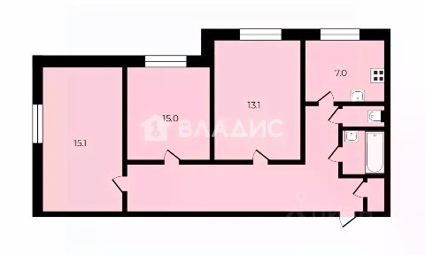 Продается 3-комн. квартира, 65,7 м²