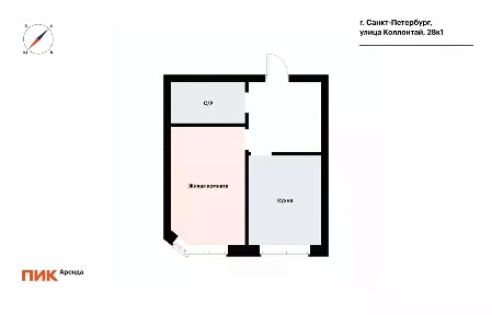 Сдается 1-комн. квартира, 43,5 м²