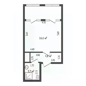 Продается студия, 29 м²