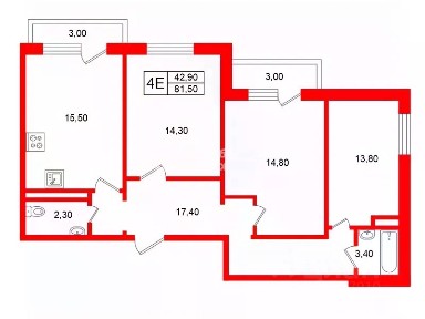 Продается 3-комн. квартира, 81,5 м²