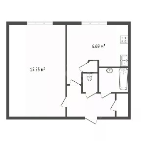 Продается 1-комн. квартира, 30,8 м²