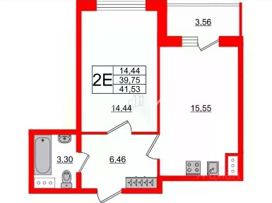 Продается 1-комн. квартира, 39,75 м²