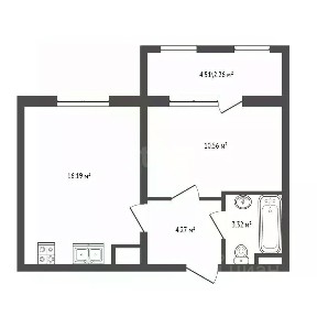 Продается 1-комн. квартира, 36,6 м²