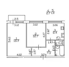 Продается 2-комн. квартира, 51 м²