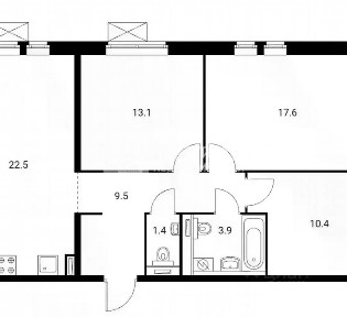 Продается 3-комн. квартира, 78,6 м²