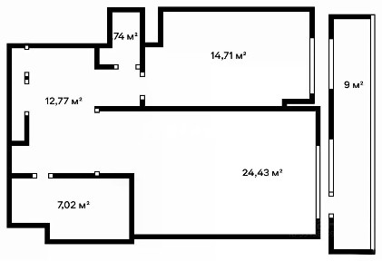 Продается 2-комн. квартира, 70 м²