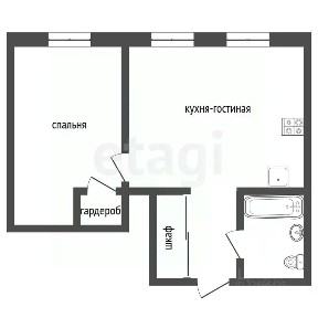 Продается 2-комн. квартира, 51,1 м²