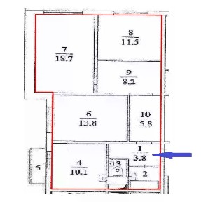 Продается 3-комн. квартира, 77 м²