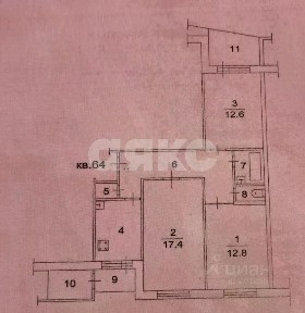 Продается 3-комн. квартира, 69,1 м²
