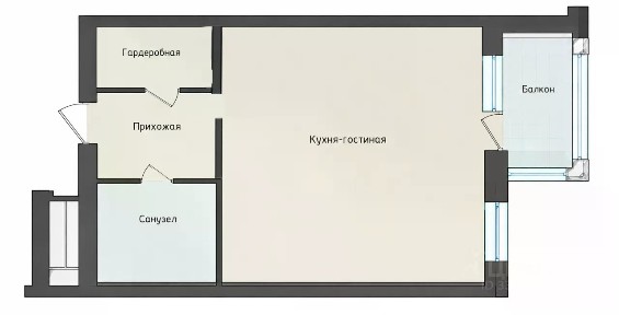 Продается студия, 40,7 м²