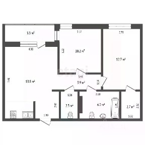 Продается 2-комн. квартира, 60,3 м²