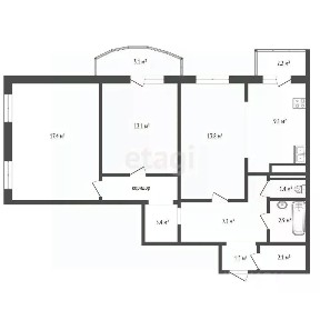 Продается 3-комн. квартира, 73,1 м²