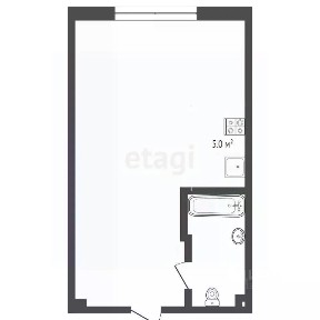 Продается студия, 14 м²