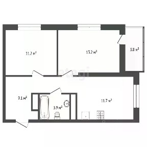 Продается 2-комн. квартира, 51 м²